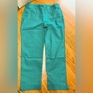Chico’s teal green slacks with cute ankle slits
